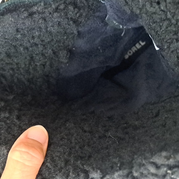 Sorel Emilie Black Leather And Suede Tall Lace-Up Fleece Lined Winter Boots Sz9 - Picture 10 of 12